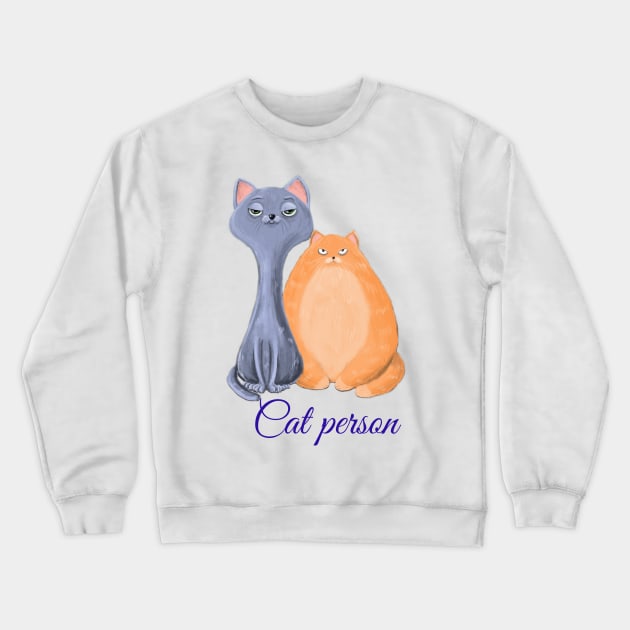 Cat person Crewneck Sweatshirt by daghlashassan